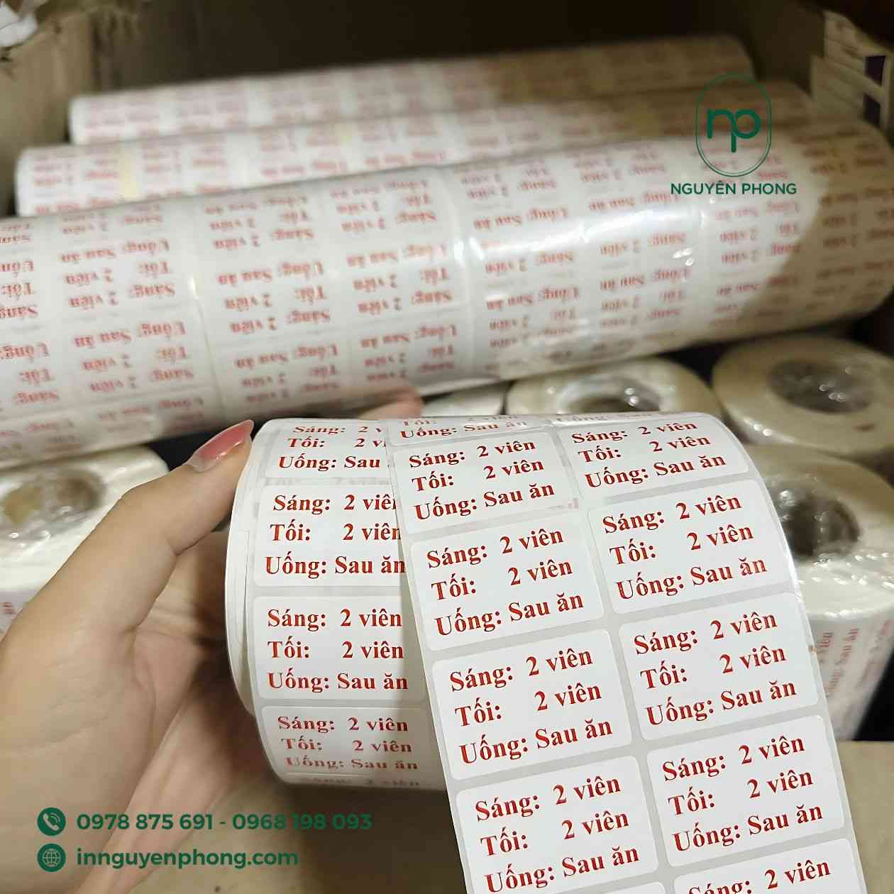 Mẫu in tem chia liều cho nhà thuốc